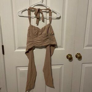 Forever 21 Tan Wrap Top